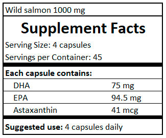 supplement facts Wild salmon 1000 mg